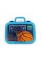 Kids Orange Navy Blue Basketball Patterned Stainless Steel Nutrition Bowl 39274 - 5