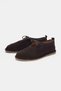 Vireon Genuine Leather Women's Shoes with Lace Detail - Brown Suede - 3