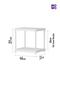 2-Tier White 40X33 Plastic Bathroom Shelf Coffee Table, under Counter Shelf, Pool Garden Balcony Table Coffee Table - 4
