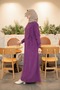 Ankanoor Yan Tie-Detail Brit Buttoned Modal Dress 145 cm Anka265141 - 4