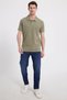 Men's Slim Fit 100% Cotton Short Sleeve Polo Collar Khaki T-Shirt - 3