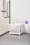 2-Tier White 40X33 Plastic Bathroom Shelf Coffee Table, under Counter Shelf, Pool Garden Balcony Table Coffee Table - 2