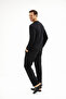 Men's Cotton Seasonal Gift and Dowry Set, Original Boxed, 2-Piece Buttoned Black Pajama Set - 4