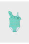 Girl's Asymmetrical Cut Ruffle Swimsuit 3737