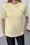 Women's Dog Embroidered 100% Cotton T-Shirt Yellow - 26Y 26730 - 2