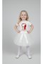 Girl's 23 April 29 October Performance Outfit Costume Short Sleeve Ataturk T-Shirt White Tutu Skirt Set