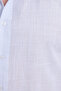 Men's Slim Fit Slim Fit 100% Cotton Striped Long Sleeve Linen Effect Blue Shirt - 4