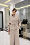 Women's Shawl Detailed Long Sleeve Pants and Top Two-Piece Set - 3