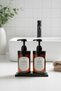 Set of 2 Amber Liquid Soap Dispensers with Black Stands - 400ml Hand Soap & Hand Lotion Dispenser - 400Hhggplstk - 4