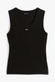 Tjw Essential Ribbed Sleeveless Women's Black T-Shirt Dw0Dw20673Bds - 5