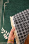 Decorative Digital Printed Green Non-Slip Base Prayer Mat 75X120 - 4