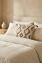 Bohemian Geometric Punch Embroidered Tasseled Decorative Throw Pillow Cover 42X42 cm Cotton Panama Linen - 5