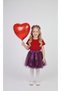 Girl's April 23 October 29 Performance Outfit Costume Short Sleeve Plain T-Shirt Purple Tutu Skirt Set - 2
