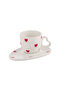 Lcw Home Mixed Heart Printed Porcelain Coffee Cup Set 90 ml - 5