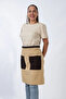 مريلة مطبخ موديل جلوريا مقاوم للبقع مريلة طهاة وطباخين محترفين باللون البيج - 4