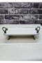 Pisa Metal 4-Legged with Handle, Antique & Gold Detailed Güral Porcelain 33*15cm - 2