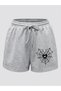 New Fashion Men's Spider Print Shorts with Pockets
