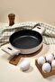 مقلاة كريستيل تيتانيوم 20 سم بدون غطاء كريمية