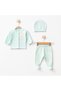 Baby Girl Bodysuit, Pants, Beanie, 3-Piece Baby Set, 0 Months-6 Months