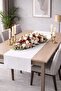 Velvet Textured White Color Island Series Runner 40 X 140 cm - 3