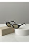 Bella Minik Slanted Small Black Table Glass Sunglasses - 5