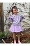 Girls' Pom-Pom Detail Tulle Skirt Set