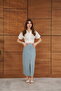 Desen 1 Blue Sequined Denim Skirt |   F1707 - Blue Dsn1 - 2