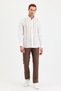 100% Natural Look – Cotton Linen Long Sleeve Men's Shirt - 5