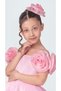 Babyaden Detachable Buckle Boat Neck Satin Evening Dress with Rose Details Birthday Costume Girl Child Dress - 4