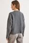 Women's Anthracite Embroidered Button Detailed Soft Textured Cardigan Hrk-19000477 - 6