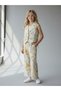 Girl's Linen Patterned Double-Breasted Vest - 5
