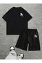 Men's T-Shirt Shorts - T-Shirt with Shorts Bottom Top Set Printed Crew Neck