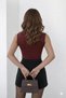 New Product Women's Sandy Sleeveless Blouse with Buckle Chest Detail 0075 - 5