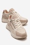 Rocca Beige Rose Zipper Detailed Women's Sneaker