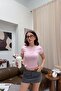 Round Neck Basic Tshirt Pink