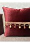 Woven Velvet Atlas Bordo Beads Tasseled 43X43 Square - 5