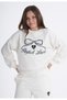 Girl's Cream Lace Detailed Wide-Leg Top and Bottom Tracksuit Set - 5