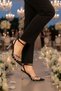 Black Women's Thin Heeled Special Occasion Evening Dress Shoes 681137 Z - 3