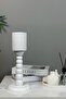 Tiny Glass White Knuckle Wood Body Table Lamp Decorative Desktop Lighting Bedroom Bedside - 7