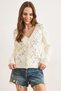 Women's White Embroidered Short Knit Cardigan Hrk-19000474 - 2
