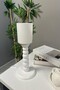 Tiny Glass White Knuckle Wood Body Table Lamp Decorative Desktop Lighting Bedroom Bedside - 3