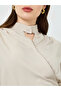 Khaki Wrap Top with Tie-Waist Detail - 3