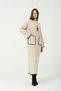 Hatunatila Crochet Knitwear Dress with Necklace and Belt 5106 Beige - 6