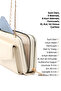 Cream Shk271 Faux Leather Envelope Model 5 Compartments, Chain, Phone Holder and Shoulder Bag - 6