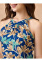 Floral Print Halter Neck Straight Kurta and Pants Fusion Set - 4