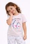 Girls Avocado Print Cotton Pajama Set – T-Shirt & Full Pants Nightwear - 2