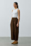 Canvas Balloon Pants Brown - 2