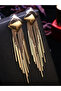 Geometric Tassel Dangle Earrings - 3