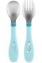 Stainless Steel Cutlery Set, Baby Set, Fork and Spoon for Children, Easy Grip, 2 Pieces, 18M+