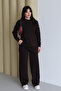 Shoulder Snap Detailed Crew Neck Oversize Modal Hijab Set 3168